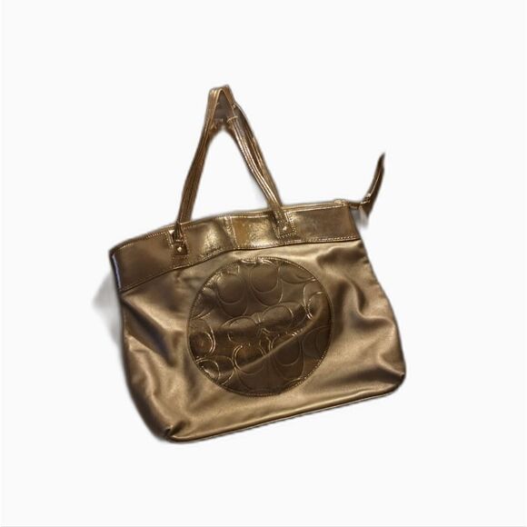 Coach leather purse trimmed patent leather (all 4 corners slightly faded, 1 smal - Picture 1 of 14
